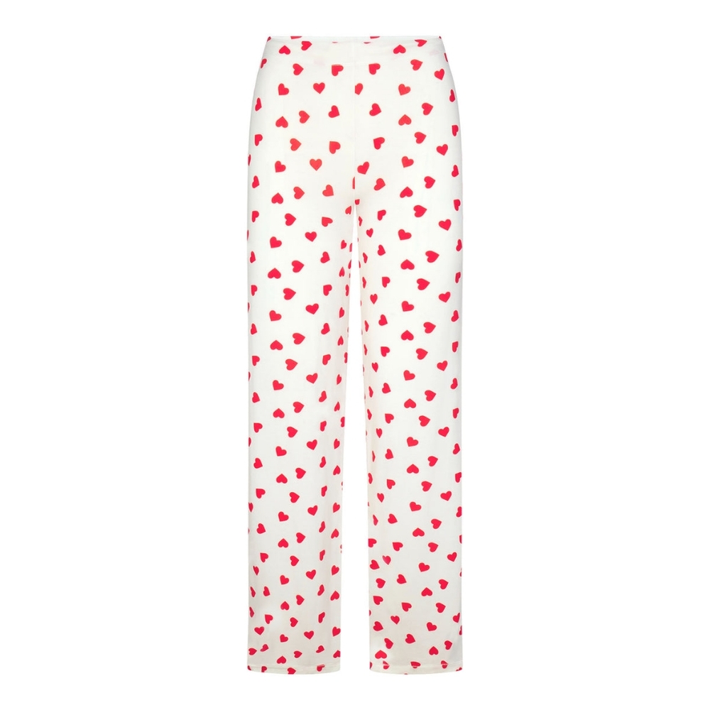 SKIMS Sleep Straight Leg Pant Valentine’s Day Ruby and Marble Heart Size XS
